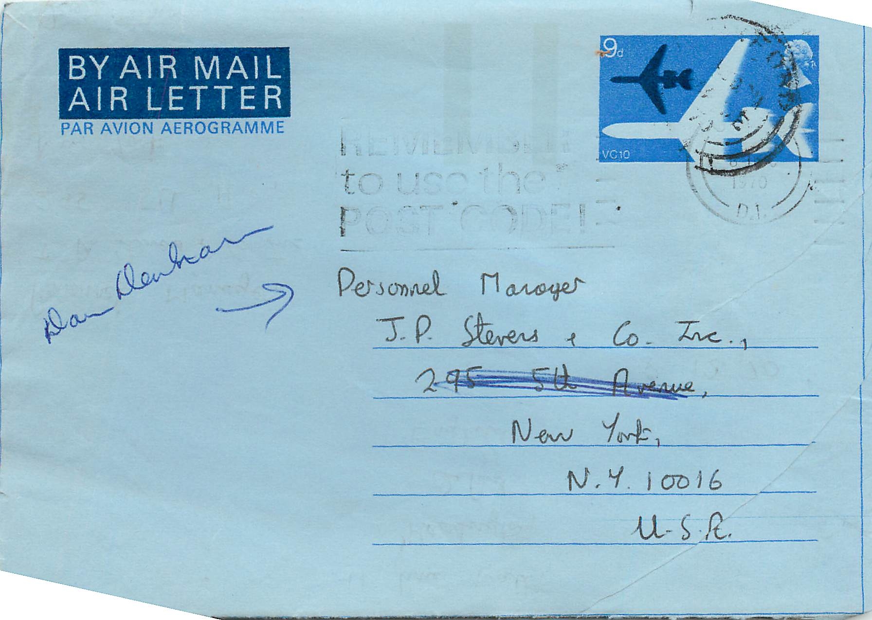 Entier Postal Postal Stationary Aerogramme Aeogram Grande Bretagne Great Britain 