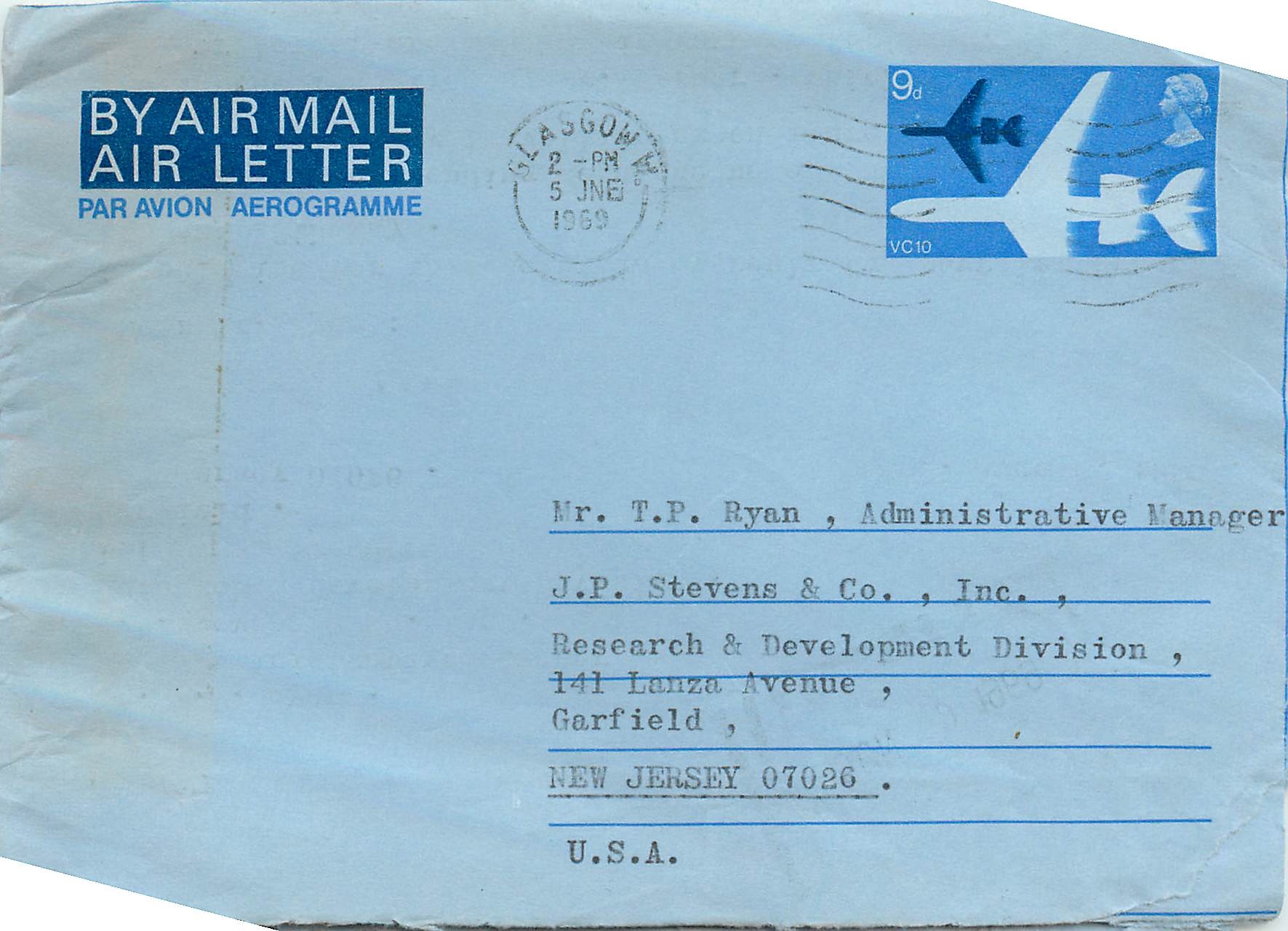 Entier Postal Postal Stationary Aerogramme Aeogram Grande Bretagne Great Britain 