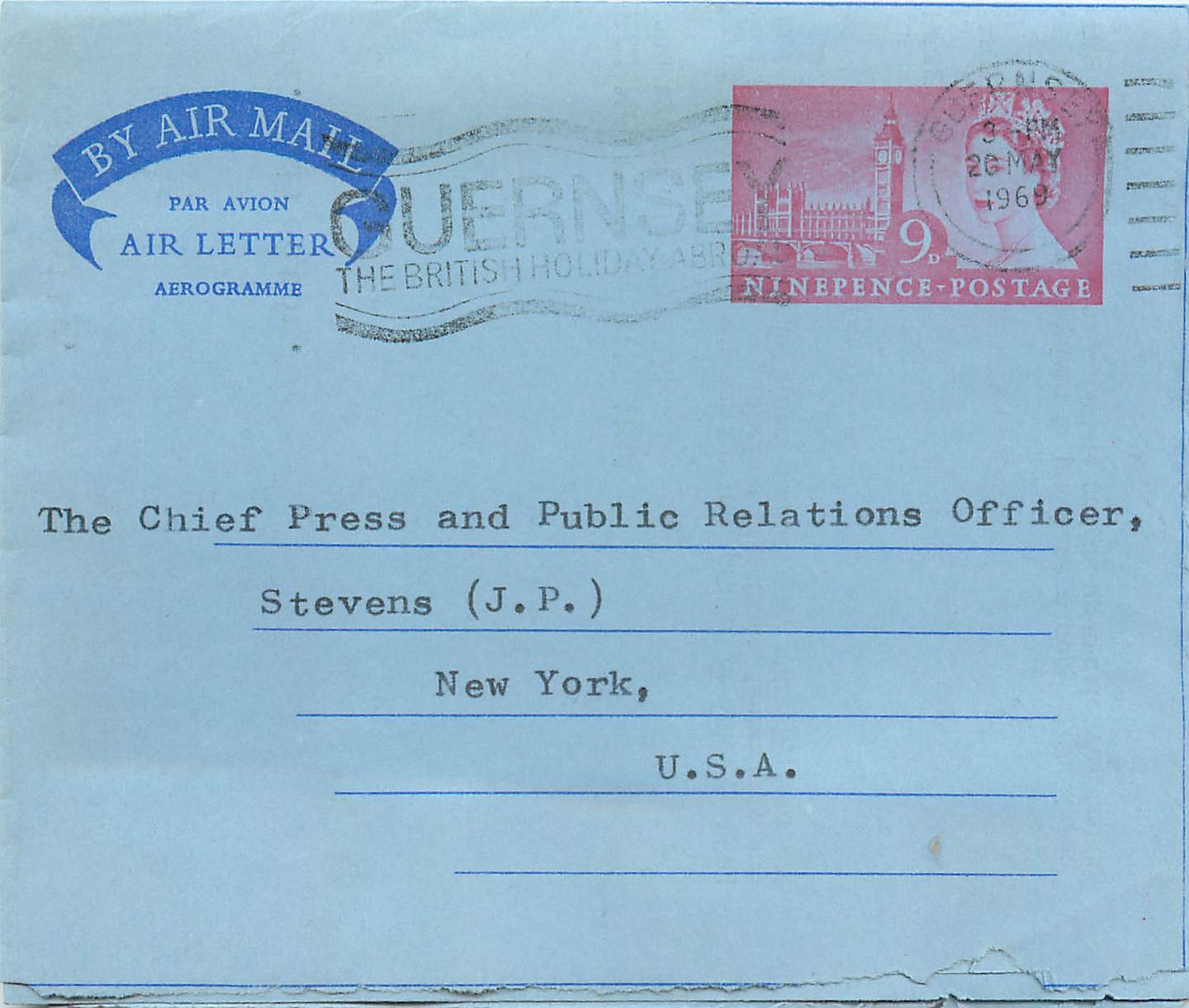 Entier Postal Postal Stationary Aerogramme Aeogram Grande Bretagne Great Britain 