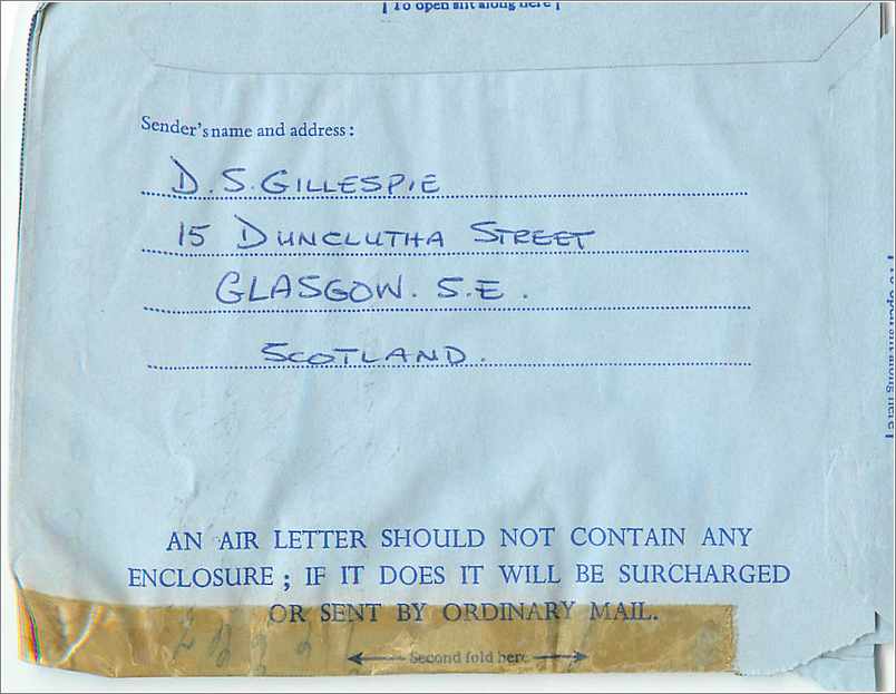 Entier Postal Postal Stationary Aerogramme Aeogram Grande Bretagne Great Britain  — Verso
