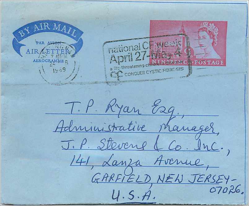 Entier Postal Postal Stationary Aerogramme Aeogram Grande Bretagne Great Britain 
