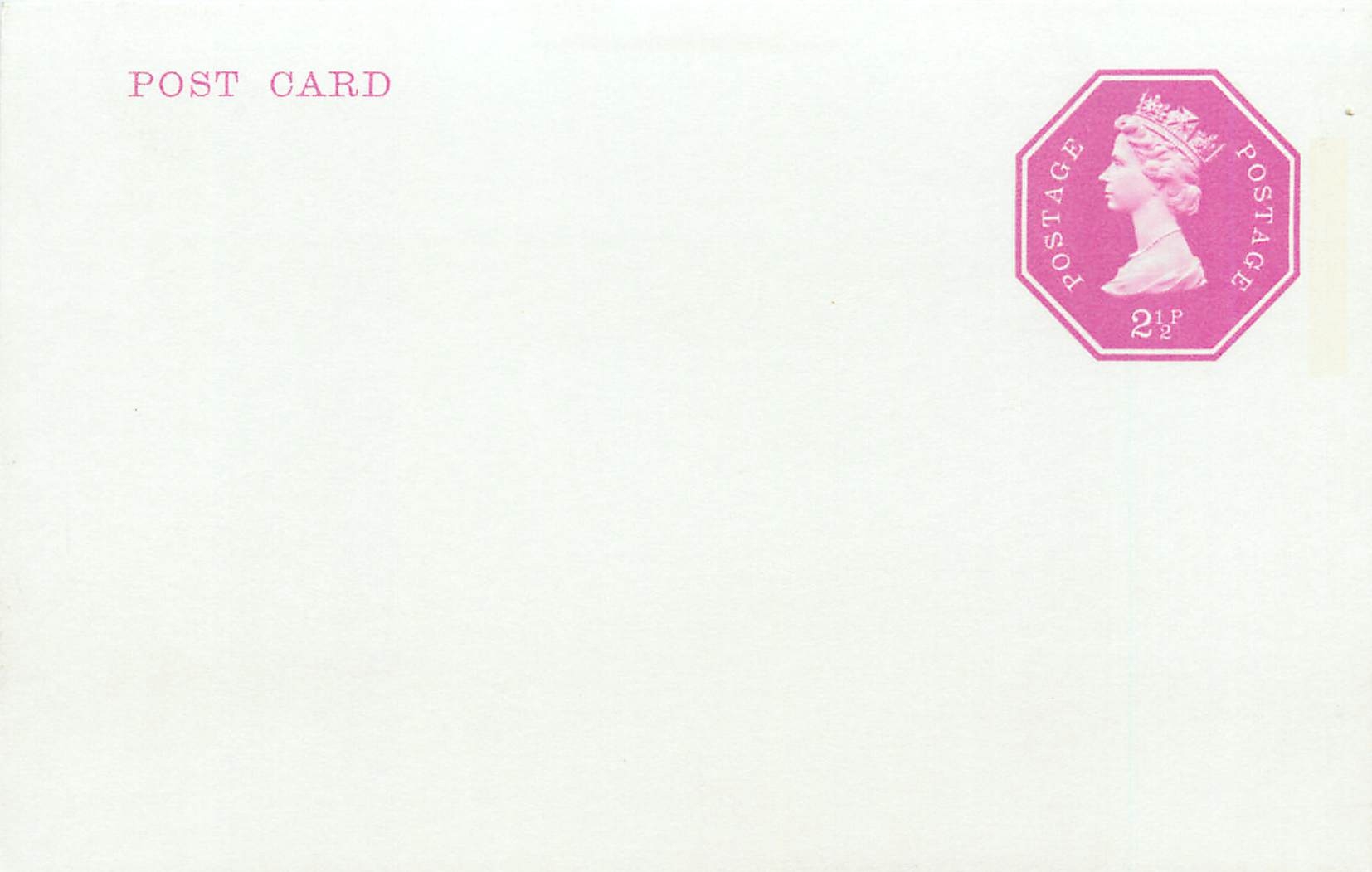 Entier Postal Postal Stationary Grande Bretagne Great Britain 2 1/2p Machin