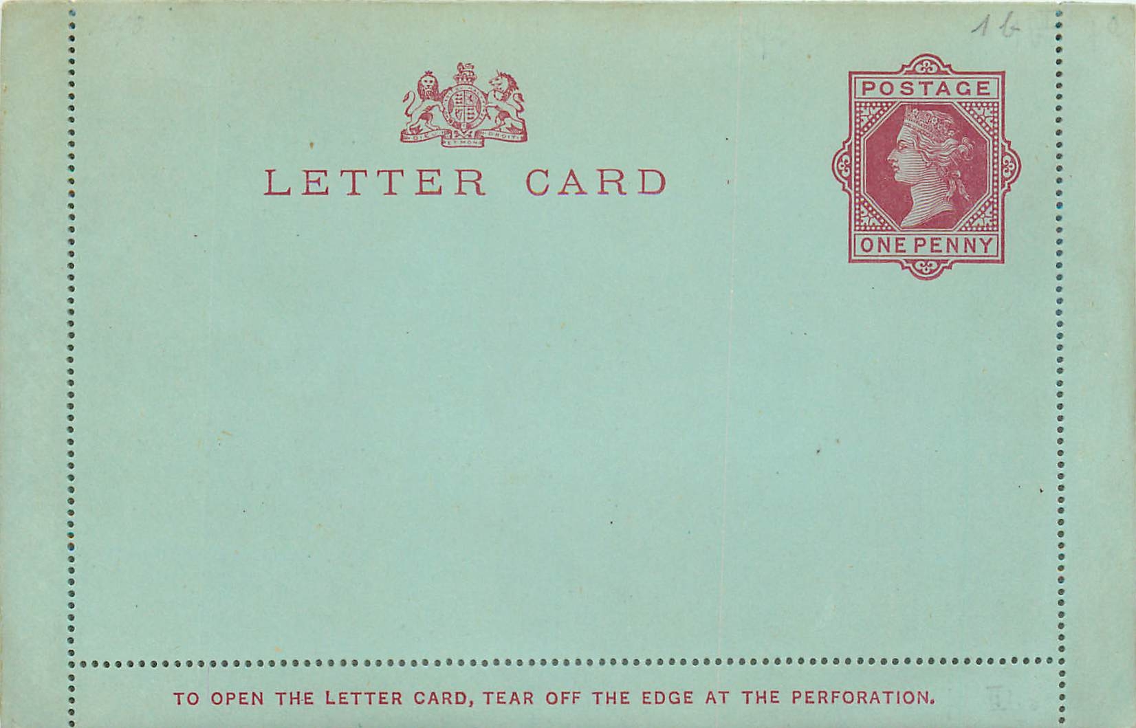 Entier Postal Postal Stationary Grande Bretagne Great Britain 1p for Franfurt
