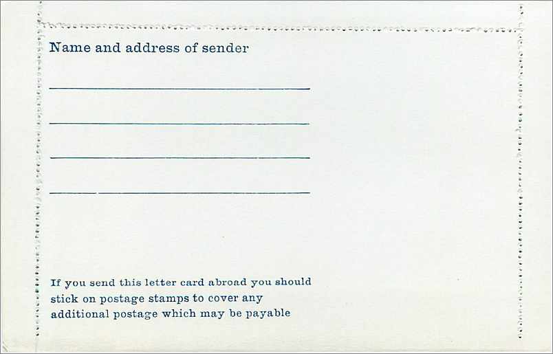 Entier Postal Postal Stationary Grande Bretagne Great Britain 5d Machin — Verso