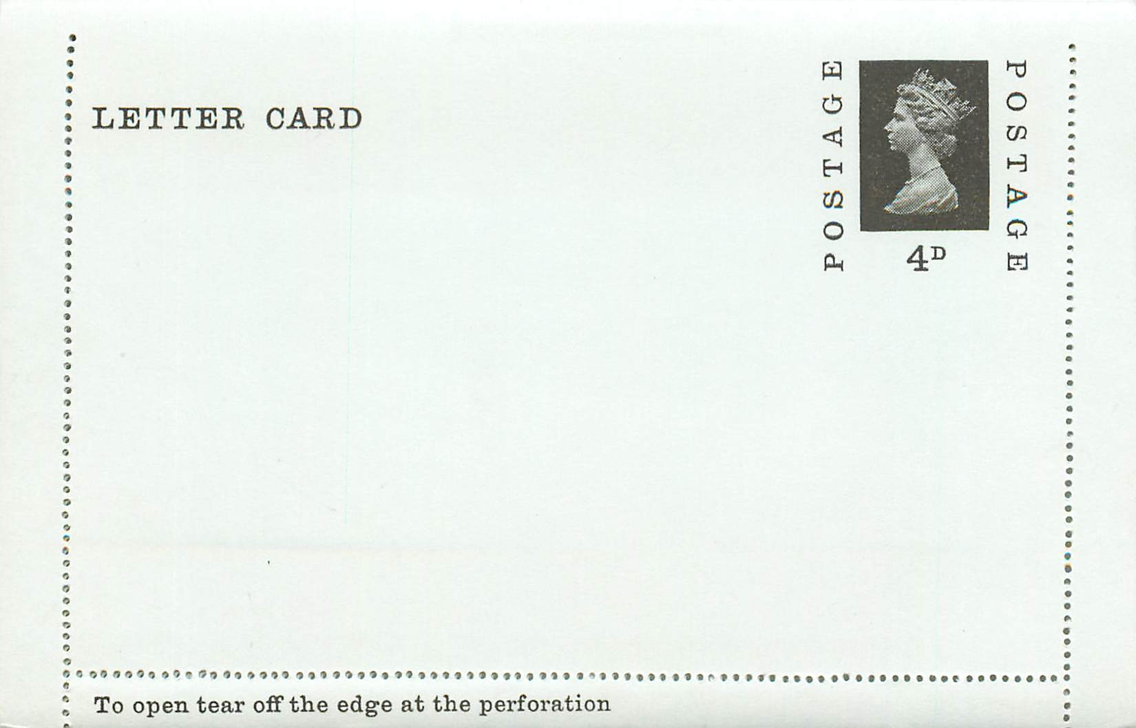 Entier Postal Postal Stationary Grande Bretagne Great Britain 4 d Machin