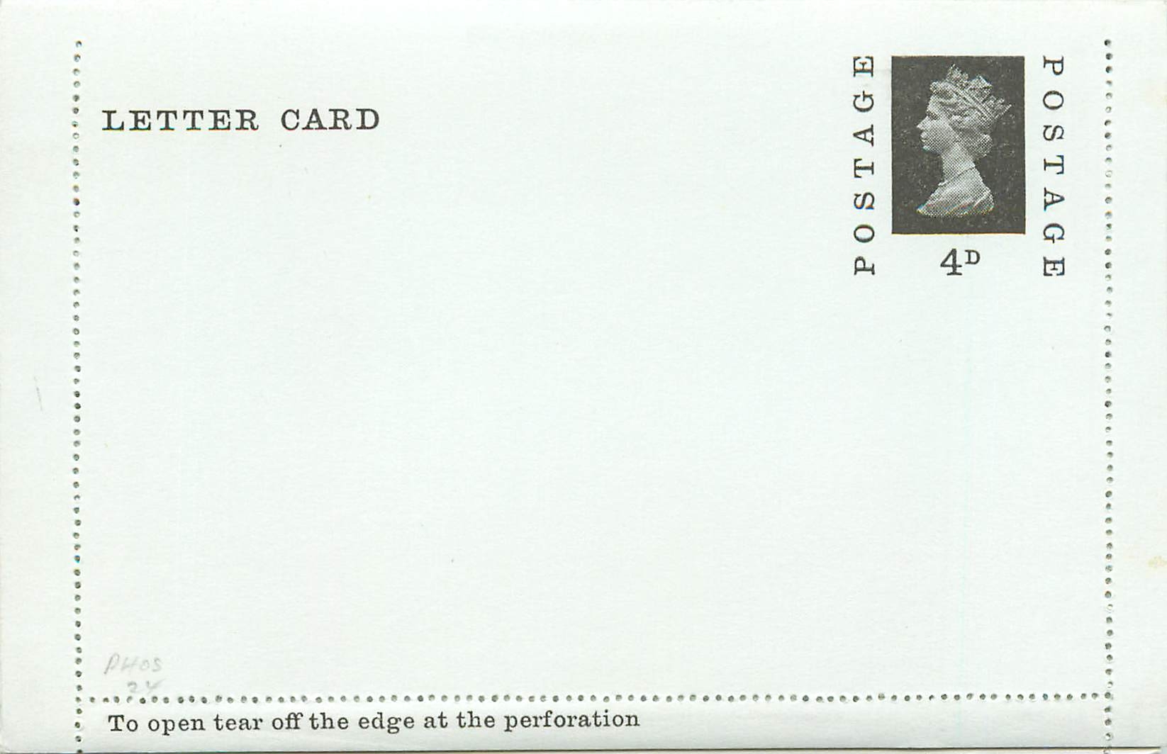 Entier Postal Postal Stationary Grande Bretagne Great Britain 4 d Machin