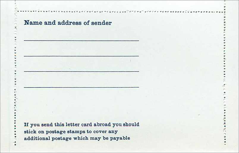 Entier Postal Postal Stationary Grande Bretagne Great Britain 5d Machin — Verso