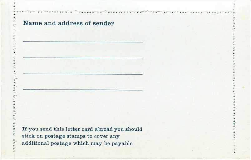 Entier Postal Postal Stationary Grande Bretagne Great Britain 5d Machin — Verso
