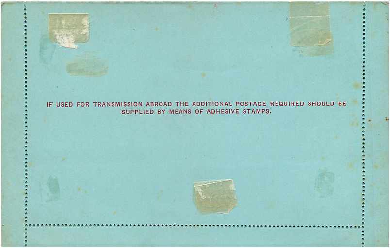 Entier Postal Postal Stationary Grande Bretagne Great Britain 1p — Verso