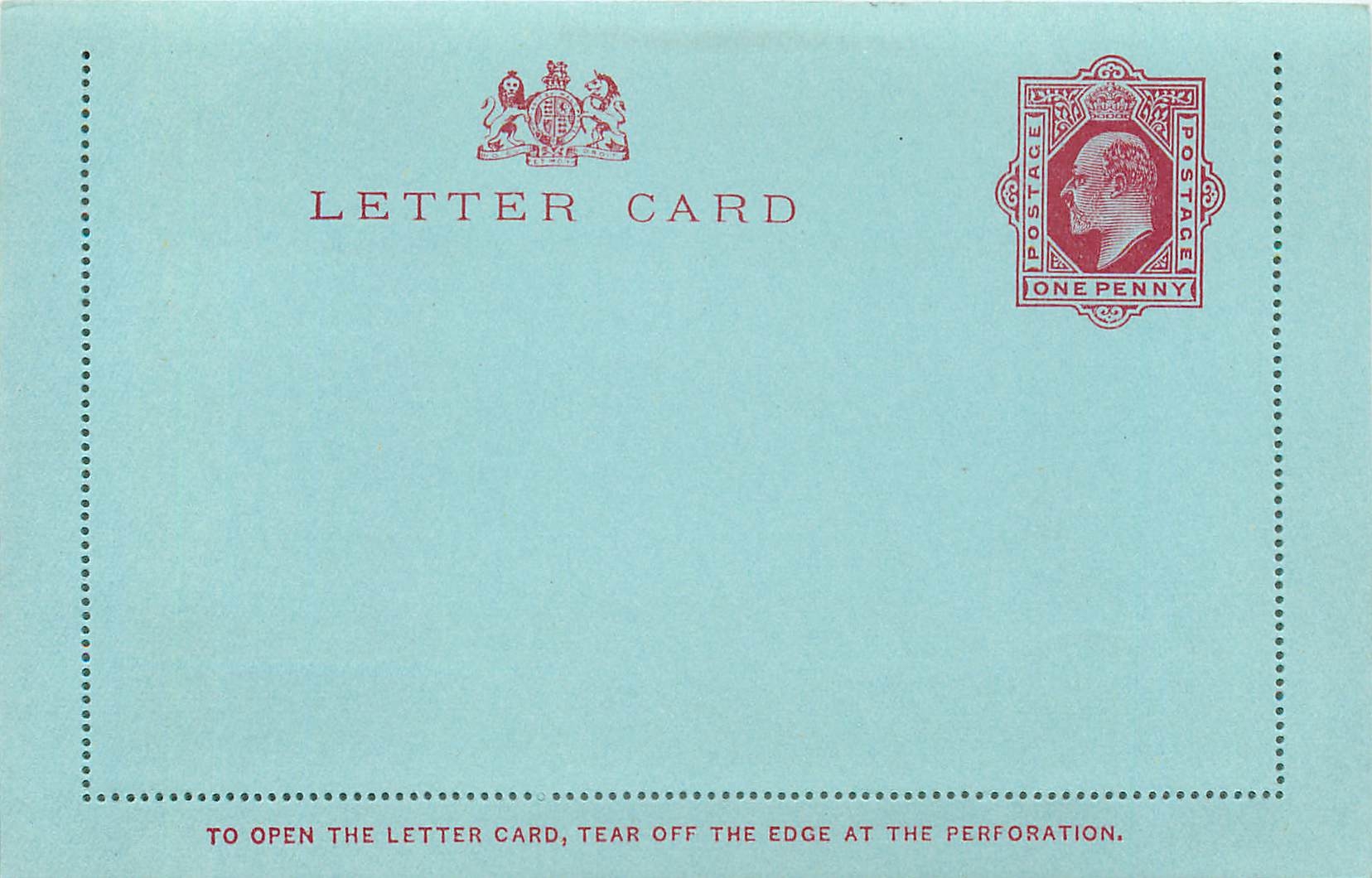 Entier Postal Postal Stationary Grande Bretagne Great Britain 1p