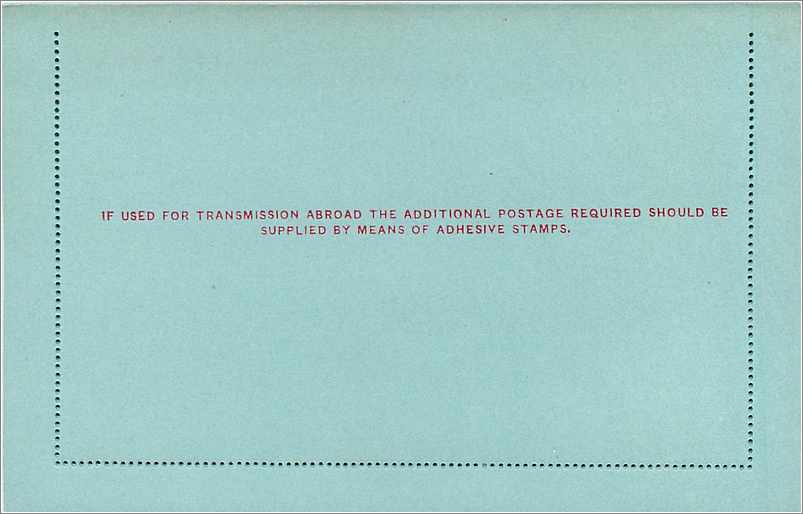 Entier Postal Postal Stationary Grande Bretagne Great Britain 1p — Verso