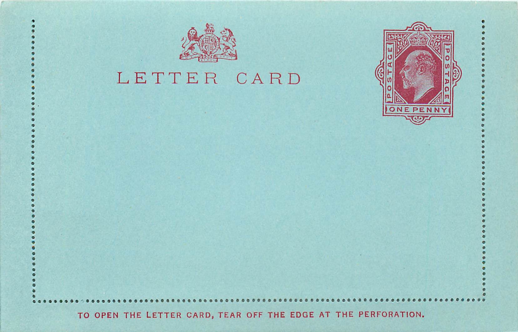 Entier Postal Postal Stationary Grande Bretagne Great Britain 1p