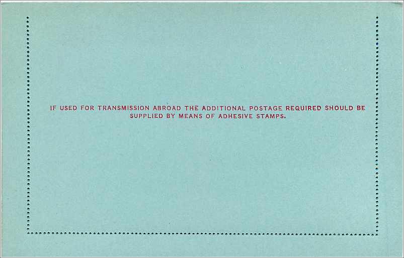 Entier Postal Postal Stationary Grande Bretagne Great Britain 1p — Verso