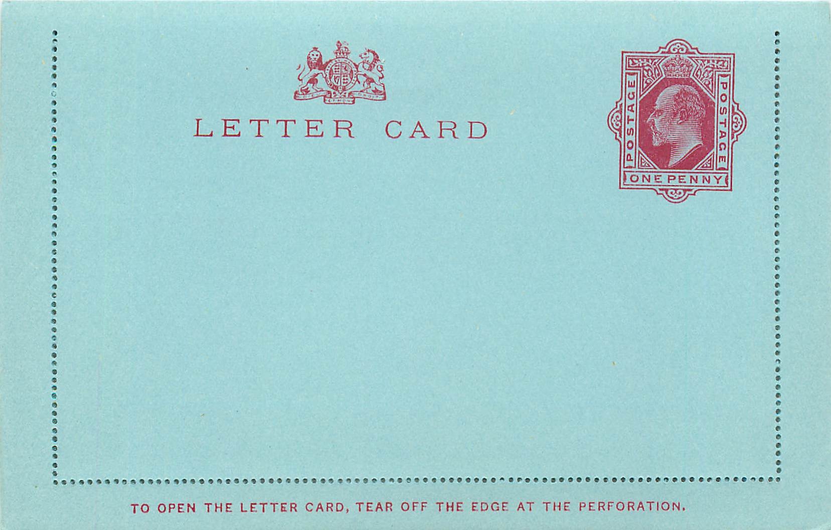 Entier Postal Postal Stationary Grande Bretagne Great Britain 1p