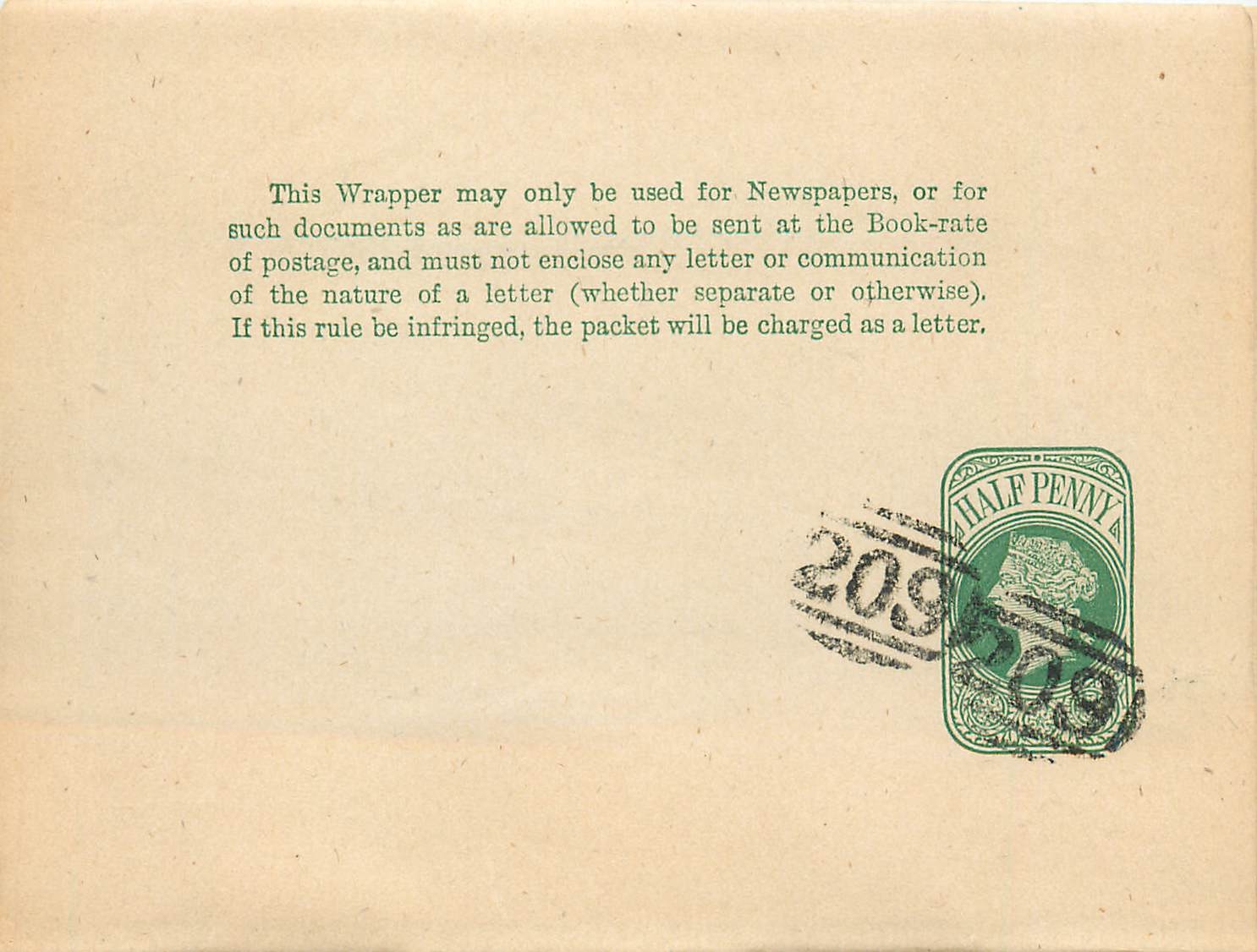 Entier Postal Postal Stationary Grande Bretagne Great Britain 1/2p 