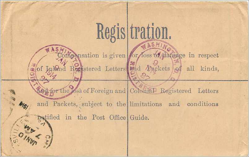 Entier Postal Postal Stationary Grande Bretagne Great Britain 3 p + 1p London for Charlottesville — Verso