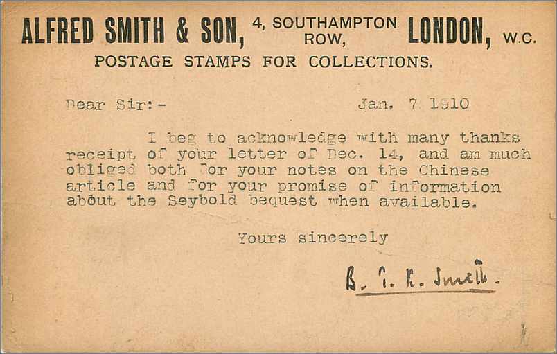 Entier Postal Postal Stationary Grande Bretagne Great Britain 1p London for Boston 1910 — Verso