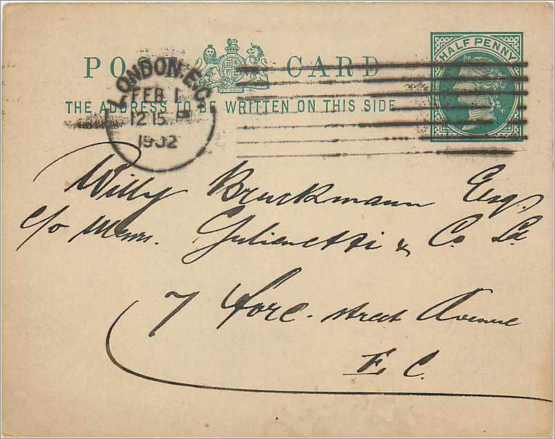 Entier Postal Postal Stationary Grande Bretagne Great Britain 1902 London to York