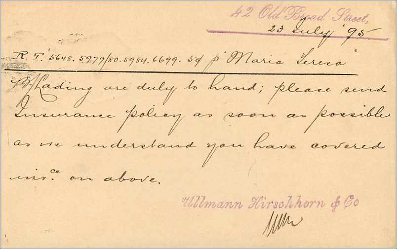 Entier Postal Postal Stationary Grande Bretagne Great Britain 1895 London to Bohemia — Verso