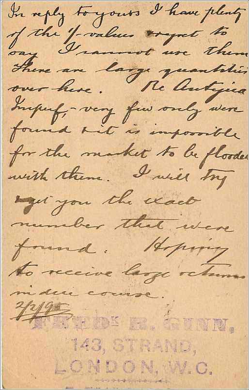 Entier Postal Postal Stationary Grande Bretagne Great Britain 1895 Tottenham to Baltimore — Verso