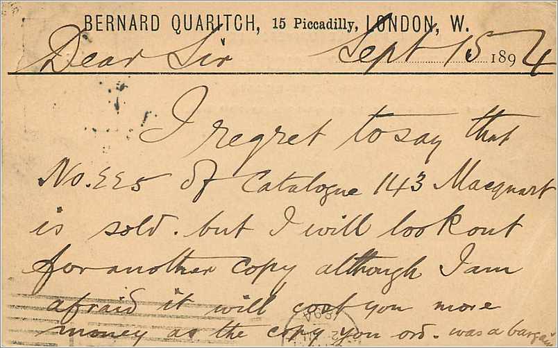 Entier Postal Postal Stationary Grande Bretagne Great Britain 1894 London to Chicago — Verso