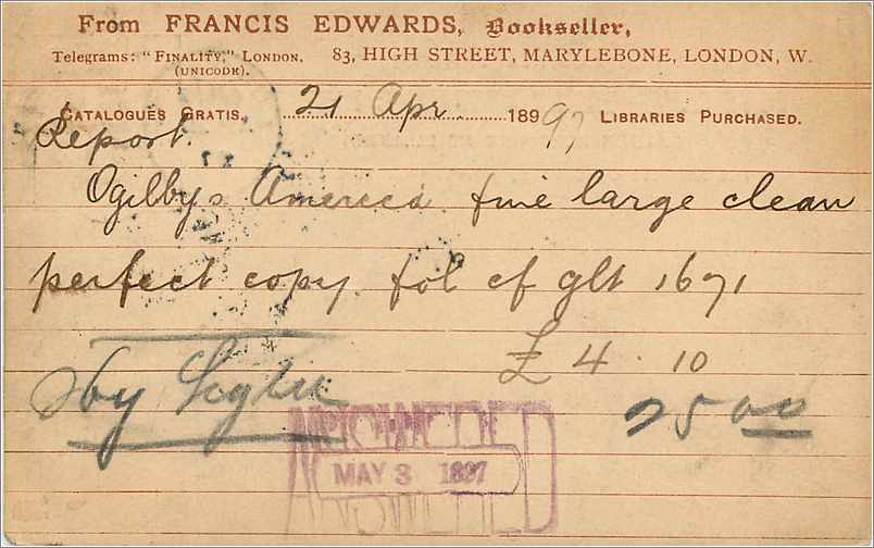 Entier Postal Postal Stationary Grande Bretagne Great Britain 1897 London to Milwaukee — Verso