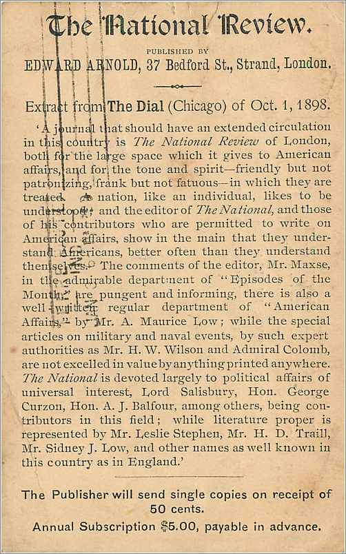 Entier Postal Postal Stationary Grande Bretagne Great Britain London 1898 to Indiana USA — Verso