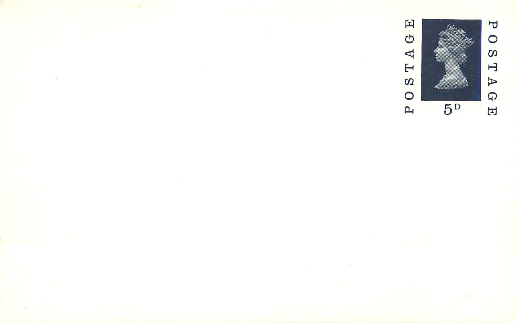 Entier Postal Postal Stationary Grande Bretagne Great Britain Machin 5d