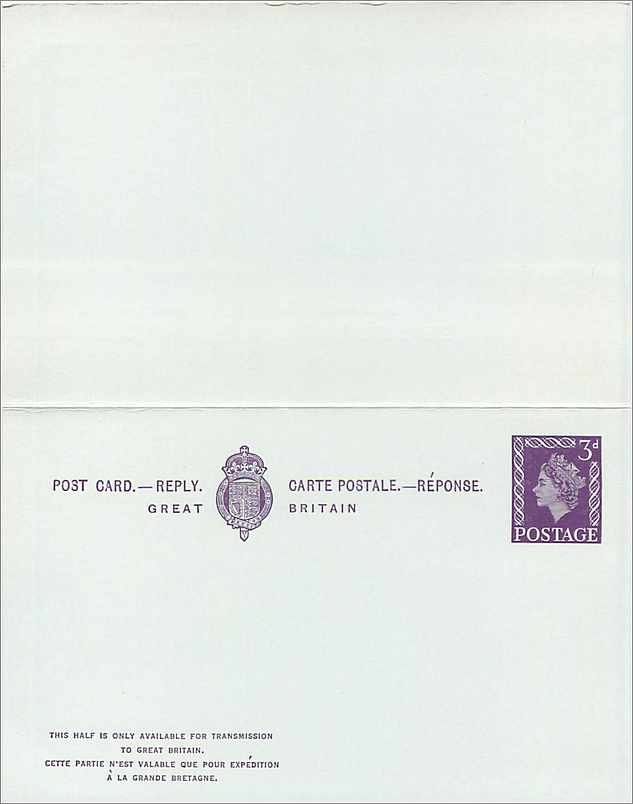 Entier Postal Postal Stationary Grande Bretagne Great Britain Machin 3d — Verso