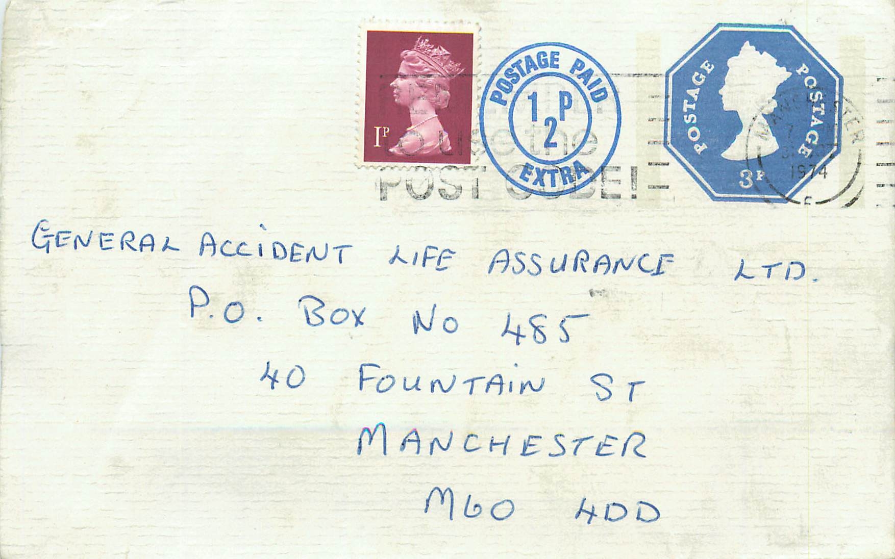 Entier Postal Postal Stationary Grande Bretagne Great Britain Machin Manchester