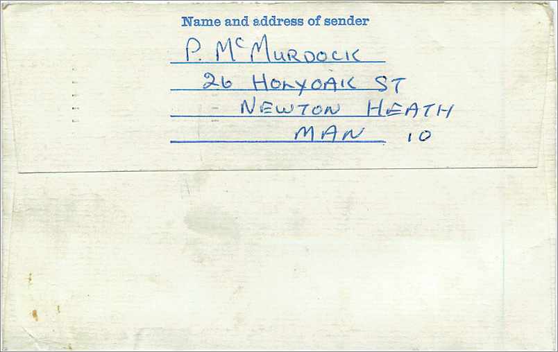 Entier Postal Postal Stationary Grande Bretagne Great Britain Machin Manchester — Verso