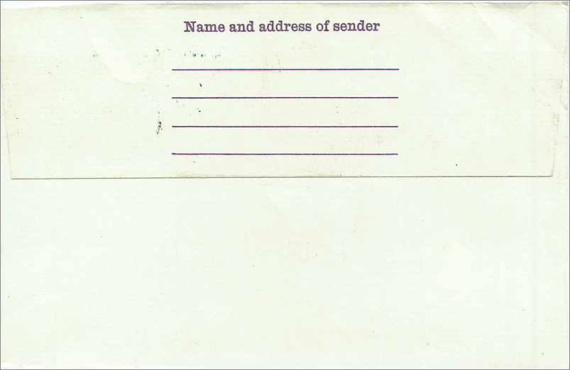 Entier Postal Postal Stationary Grande Bretagne Great Britain Machin  — Verso