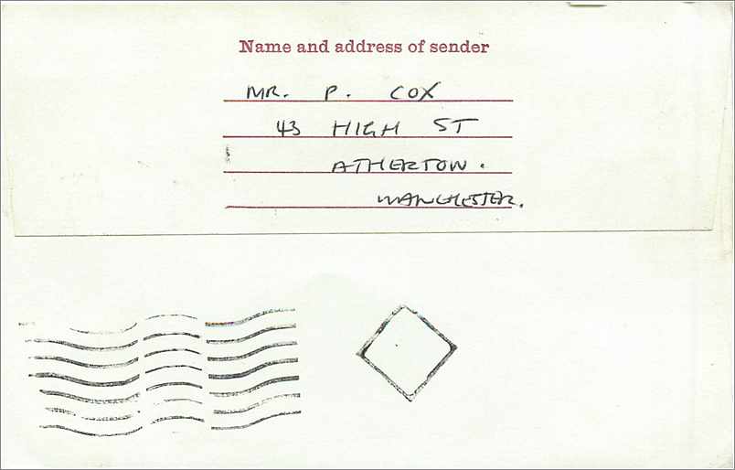 Entier Postal Postal Stationary Grande Bretagne Great Britain Machin Atherton 1975 — Verso
