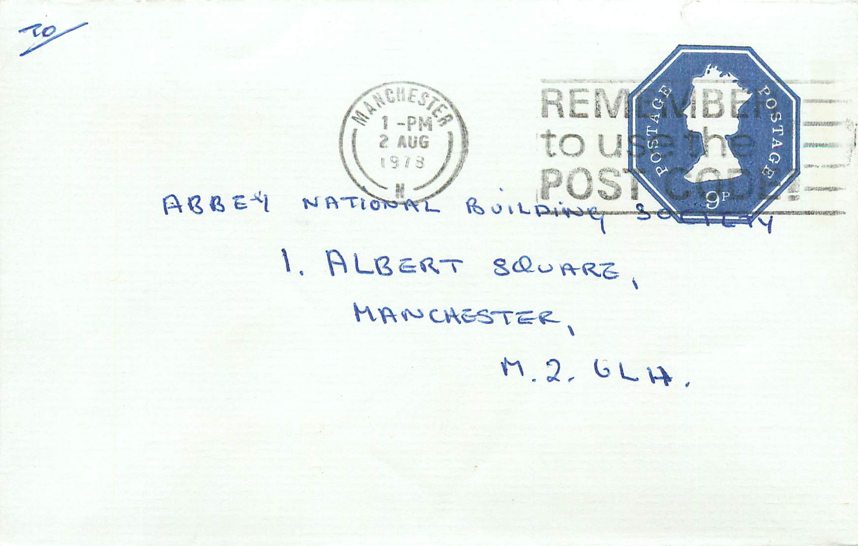 Entier Postal Postal Stationary Grande Bretagne Great Britain Machin Manchester 1978