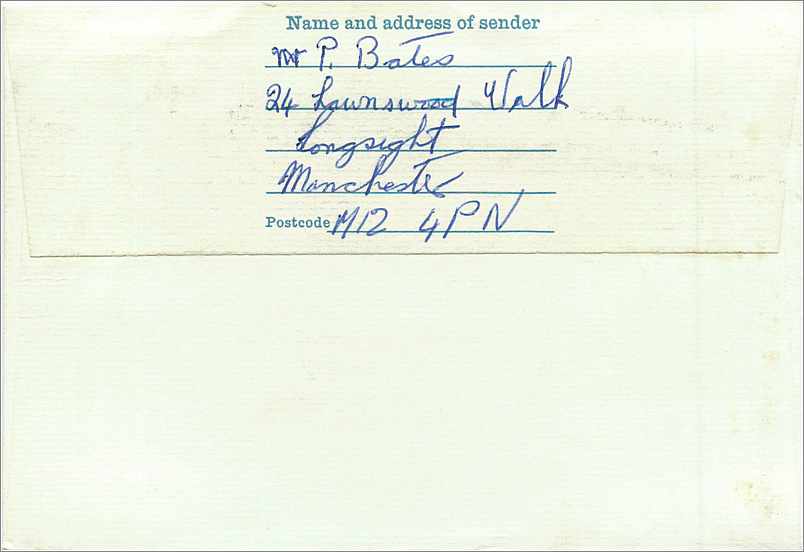 Entier Postal Postal Stationary Grande Bretagne Great Britain Manchester 1981 — Verso
