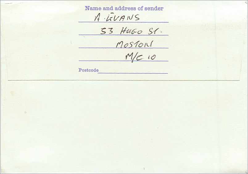 Entier Postal Postal Stationary Grande Bretagne Great Britain Manchester 1981 — Verso