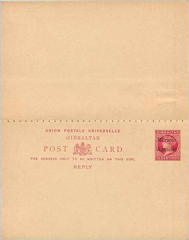 Entier Postal Postal Stationary Grande Bretagne Great Britain Maroc — Rückseite