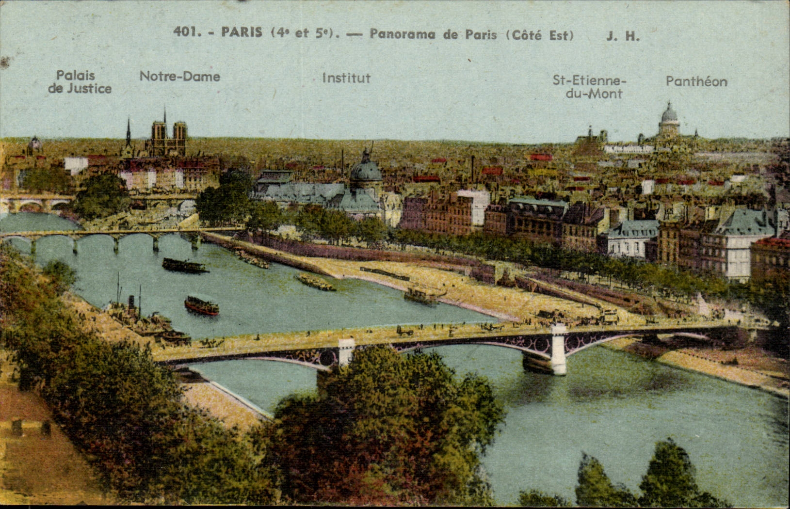 Paris CPA Panorama de Paris (cote Est)