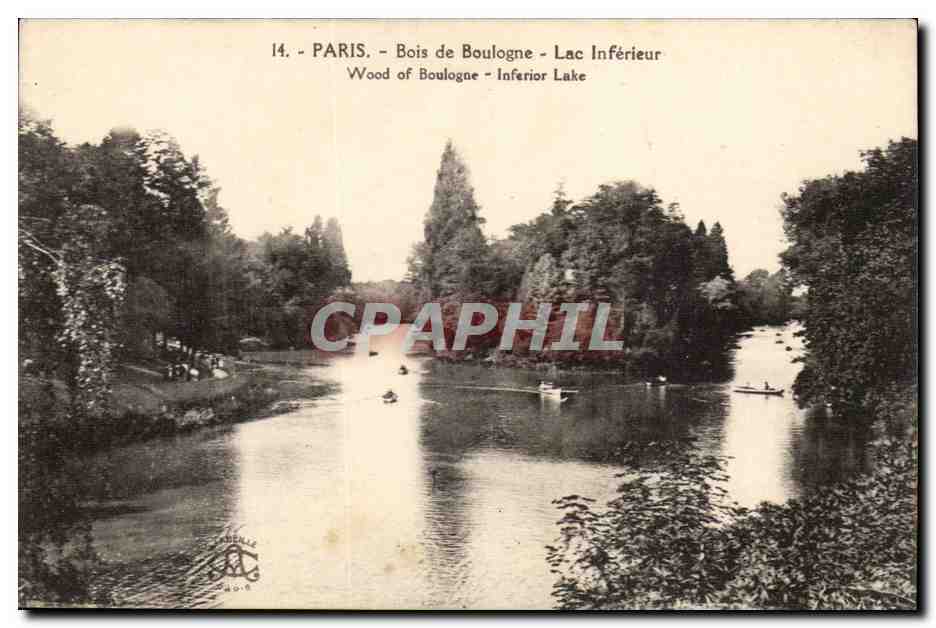 Paris CPA Bois de Boulogne Lac inferieur
