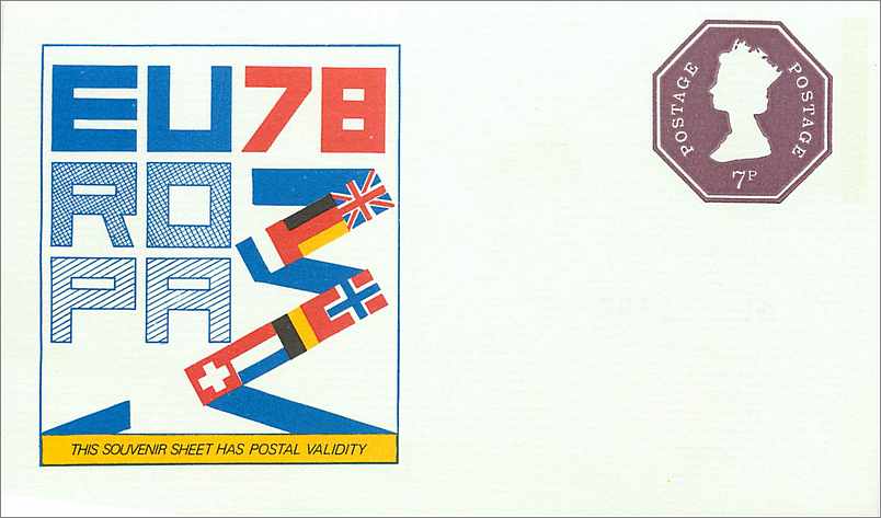 Entier Postal Postal Stationary Grande Bretagne Great Britain Machin 7d Europa 78