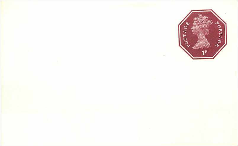 Entier Postal Postal Stationary Grande Bretagne Great Britain Machin 1p