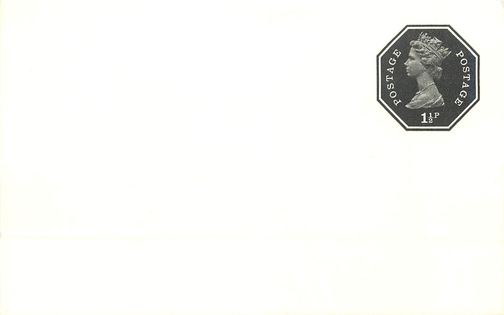 Entier Postal Postal Stationary Grande Bretagne Great Britain Machin 1 1/2p