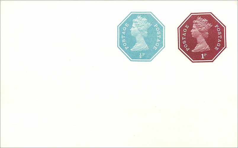 Entier Postal Postal Stationary Grande Bretagne Great Britain Machin 1/2p + 1^p
