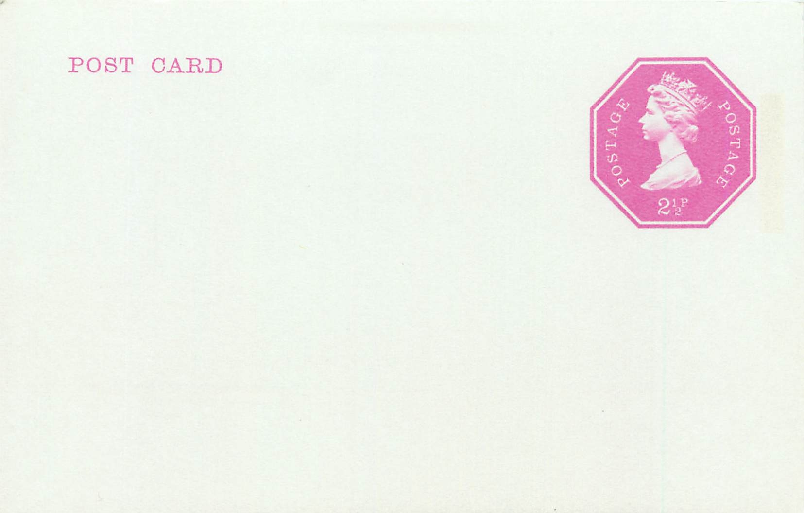Entier Postal Postal Stationary Grande Bretagne Great Britain Machin 2 1/2p