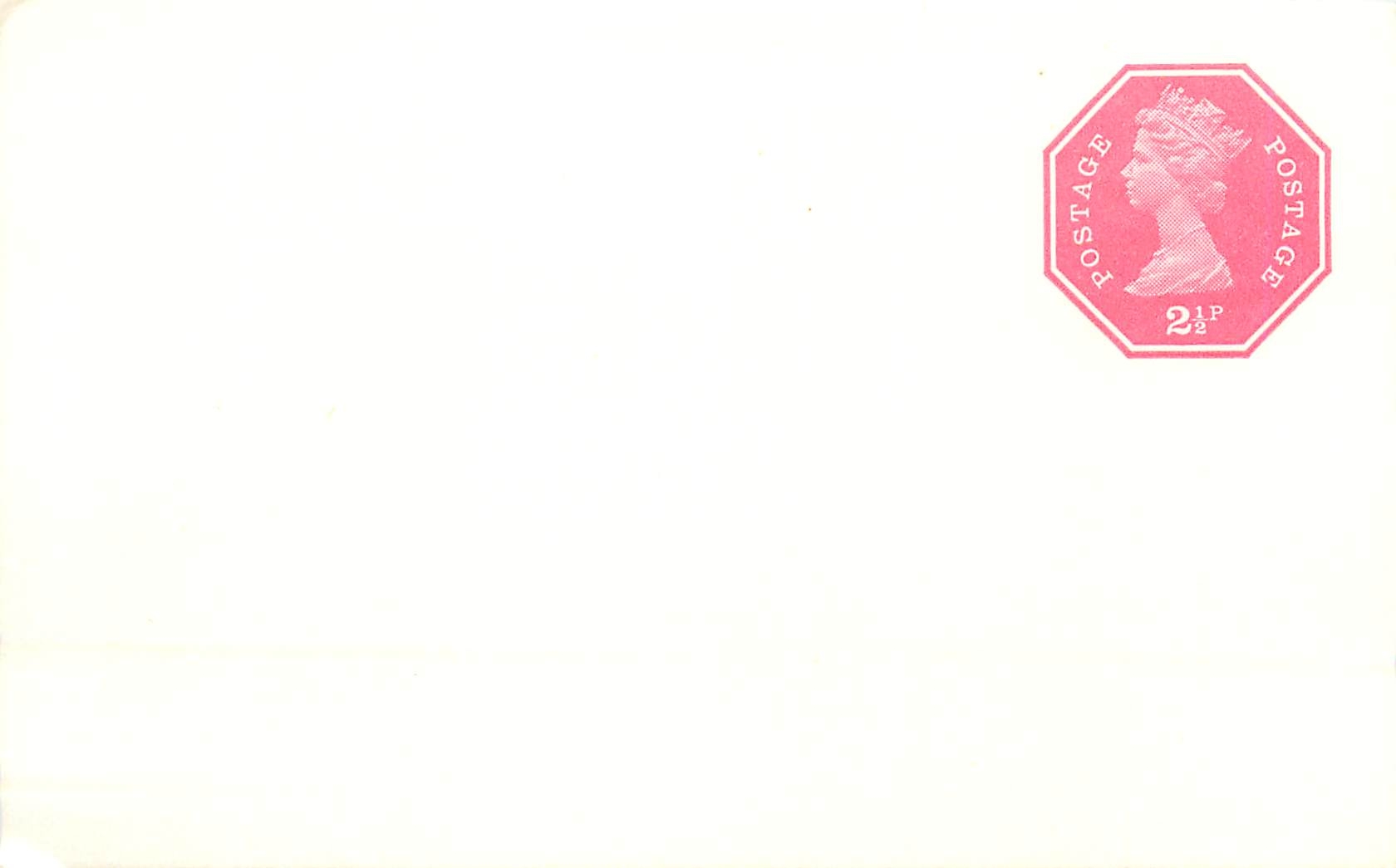 Entier Postal Postal Stationary Grande Bretagne Great Britain Machin 2 1/2p
