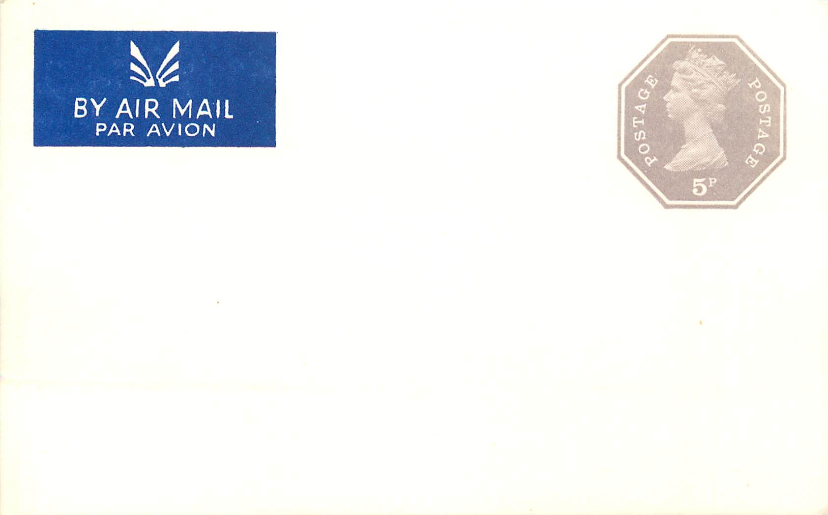 Entier Postal Postal Stationary Grande Bretagne Great Britain Machin 5p