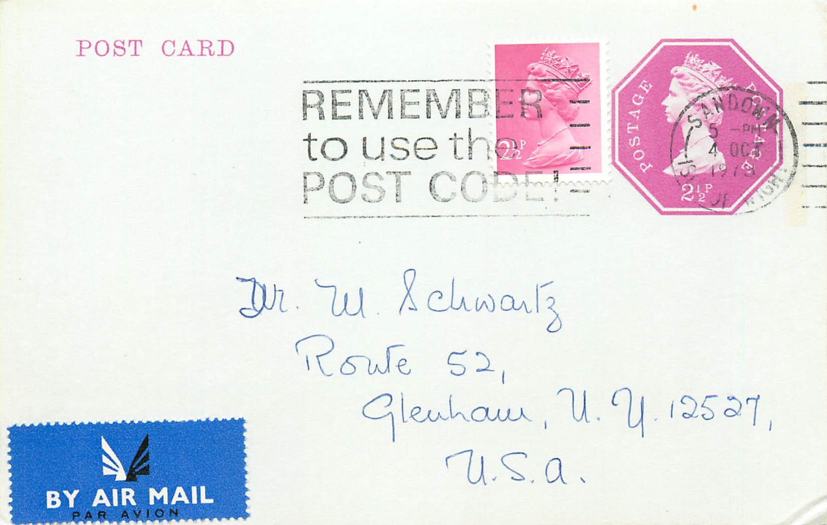 Entier Postal Postal Stationary Grande Bretagne Great Britain Machin 2 1/2p + 2 1/2p