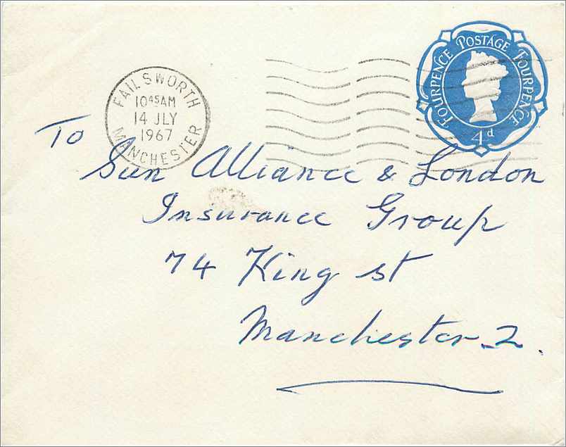Entier Postal Postal Stationary Grande Bretagne Great Britain 4d Stockport 1967 for Manchester