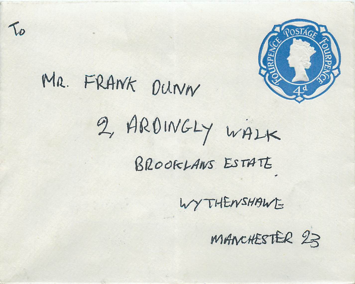 Entier Postal Postal Stationary Grande Bretagne Great Britain 4d  for Manchester