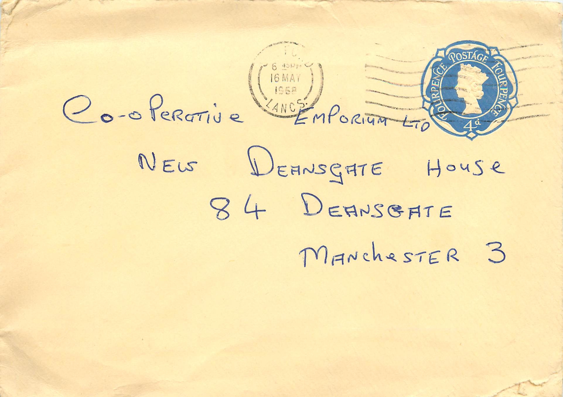 Entier Postal Postal Stationary Grande Bretagne Great Britain 4d  for Manchester